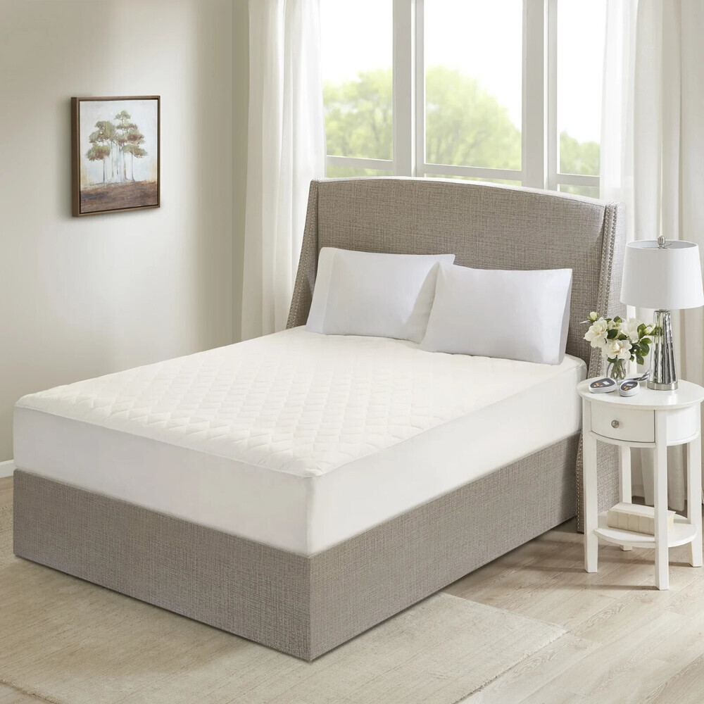 Beautyrest BR55-0900 Mattress Pad Queen White Cotton 20 Heat Deep Pocket BED83